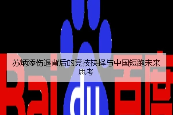 苏炳添伤退背后的竞技抉择与中国短跑未来思考